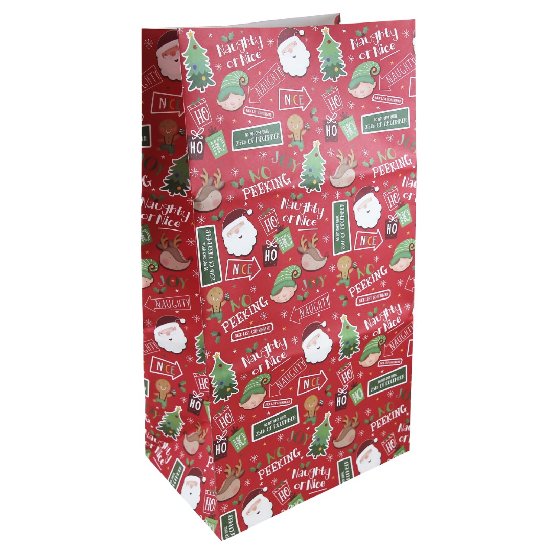 Buy Christmas No Peeking Kraft Sack and wholesale Christmas Sacks at Christmas Wholesaler Christmas Wholesale Seller