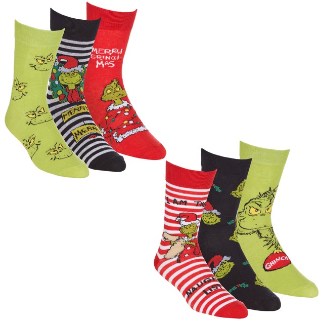 Buy Grinch Design Socks 3pack Adult and wholesale Christmas Gifts For Him at Christmas Wholesaler Christmas Wholesale Seller