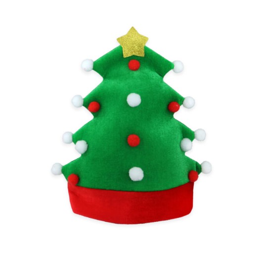 Buy Soft Fabric Christmas Tree Hat with Yellow Star (Adult) and wholesale Christmas Antlers & Headbands at Christmas Wholesaler Christmas Wholesale Seller