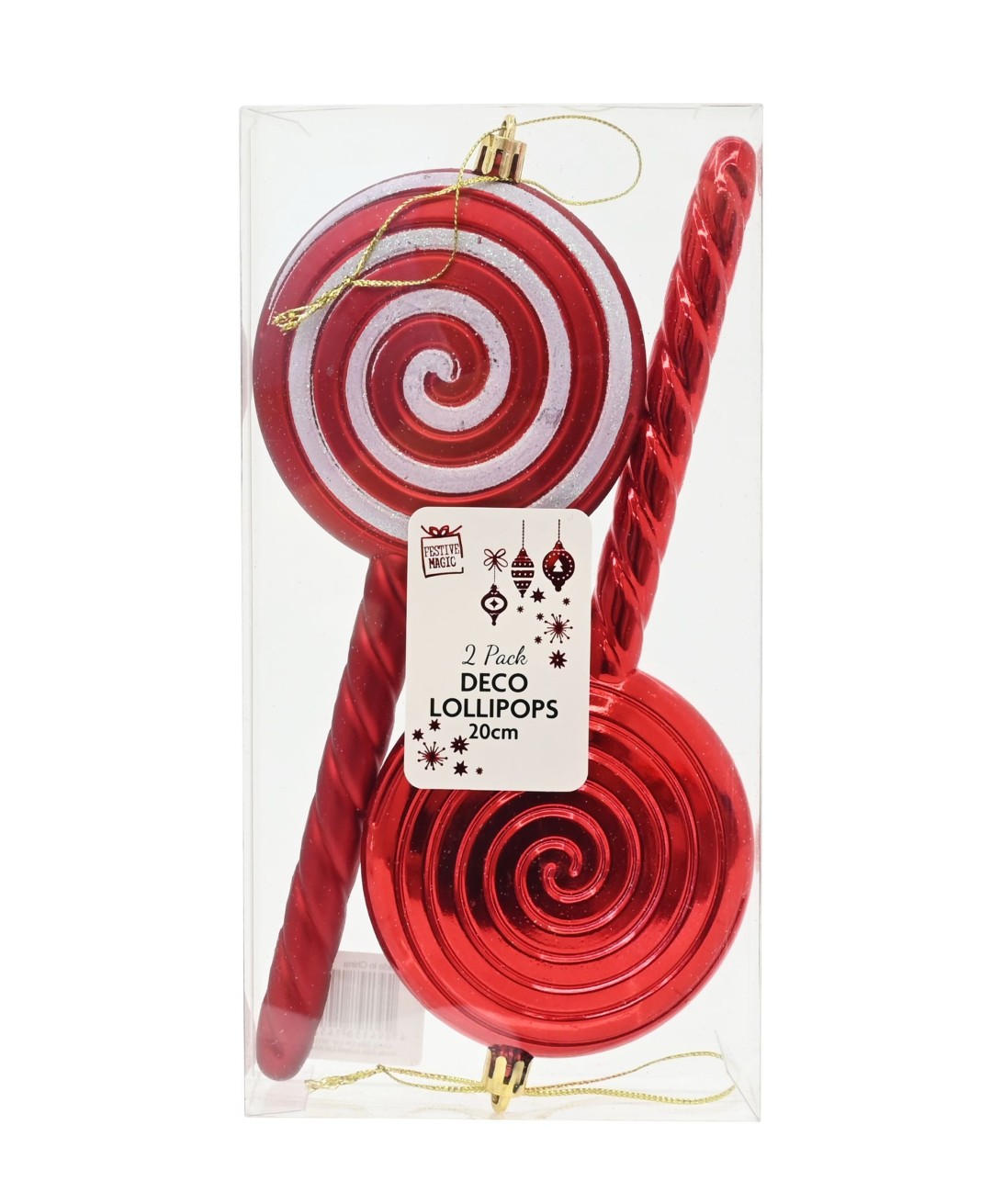 Buy Christmas Deco Lollipop 20.5cm 2pk and wholesale Christmas Candy Cane Decorations at Christmas Wholesaler Christmas Wholesale Seller
