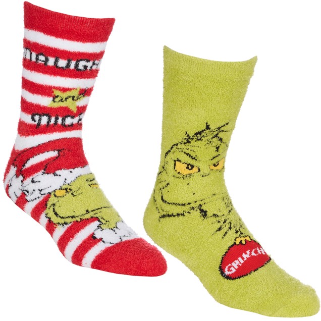 Buy Grinch Cosy Socks 1 Pack Mens and wholesale Christmas Gifts For Him at Christmas Wholesaler Christmas Wholesale Seller
