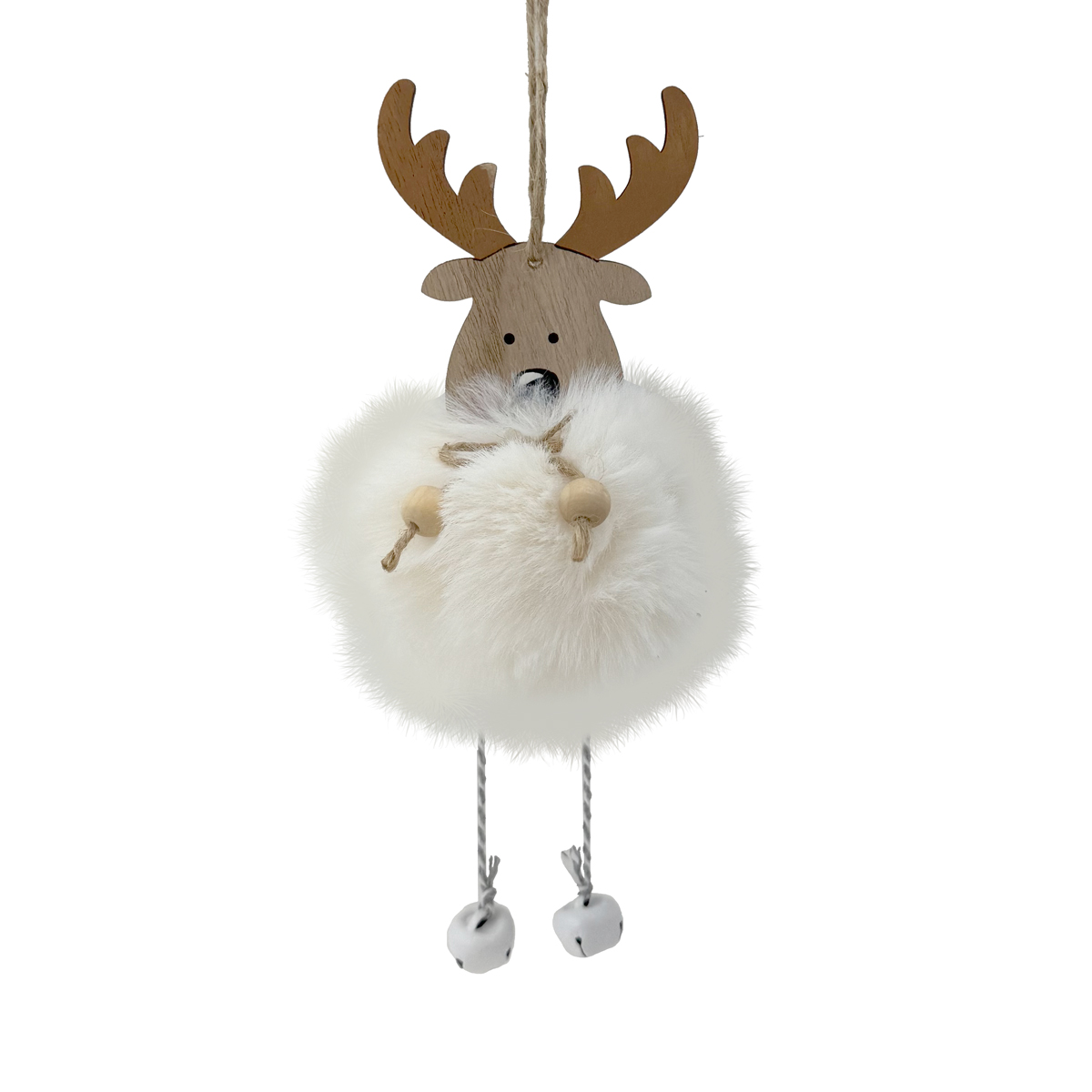 Buy Pom Pom Deer Bauble and wholesale Christmas Baubles & Hanging Decorations at Christmas Wholesaler Christmas Wholesale Seller
