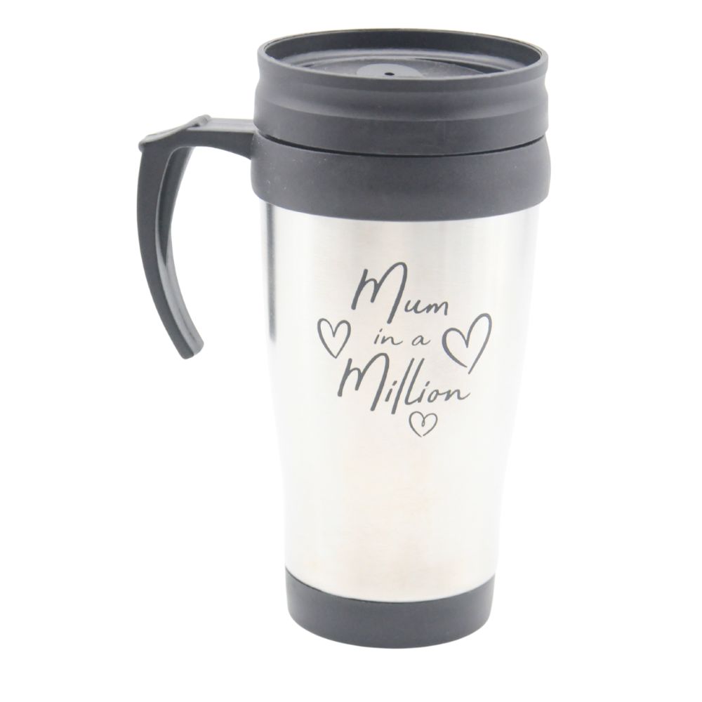 Buy Mum In A Million Stainless Steel Travel Mug and wholesale Christmas Gifts at Christmas Wholesaler Christmas Wholesale Seller