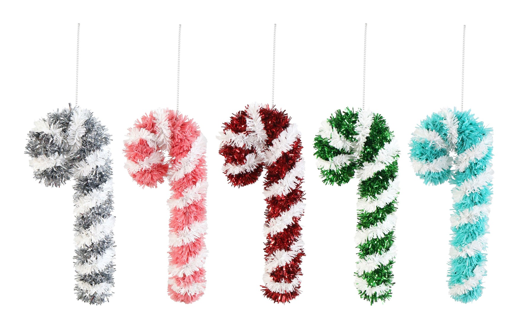 Buy Christmas Hanging Tinsel Mini Candy Cane and wholesale Christmas Candy Cane Decorations at Christmas Wholesaler Christmas Wholesale Seller