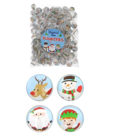 Buy Christmas 3.3cm Bouncy Balls / Jet Balls X 100 ( 17p Each ) and wholesale Christmas Pocket Money Toys at Christmas Wholesaler Christmas Wholesale Seller
