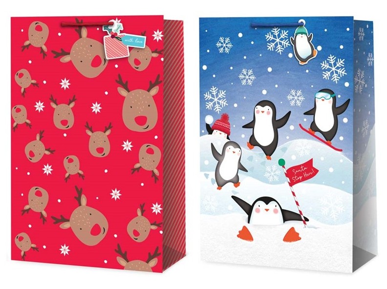 Buy Christmas Gift Bag XMAS Kids Penguin/Reindeer Super Jumbo and wholesale Christmas Gift Bags, Wrap & Boxes at Christmas Wholesaler Christmas Wholesale Seller