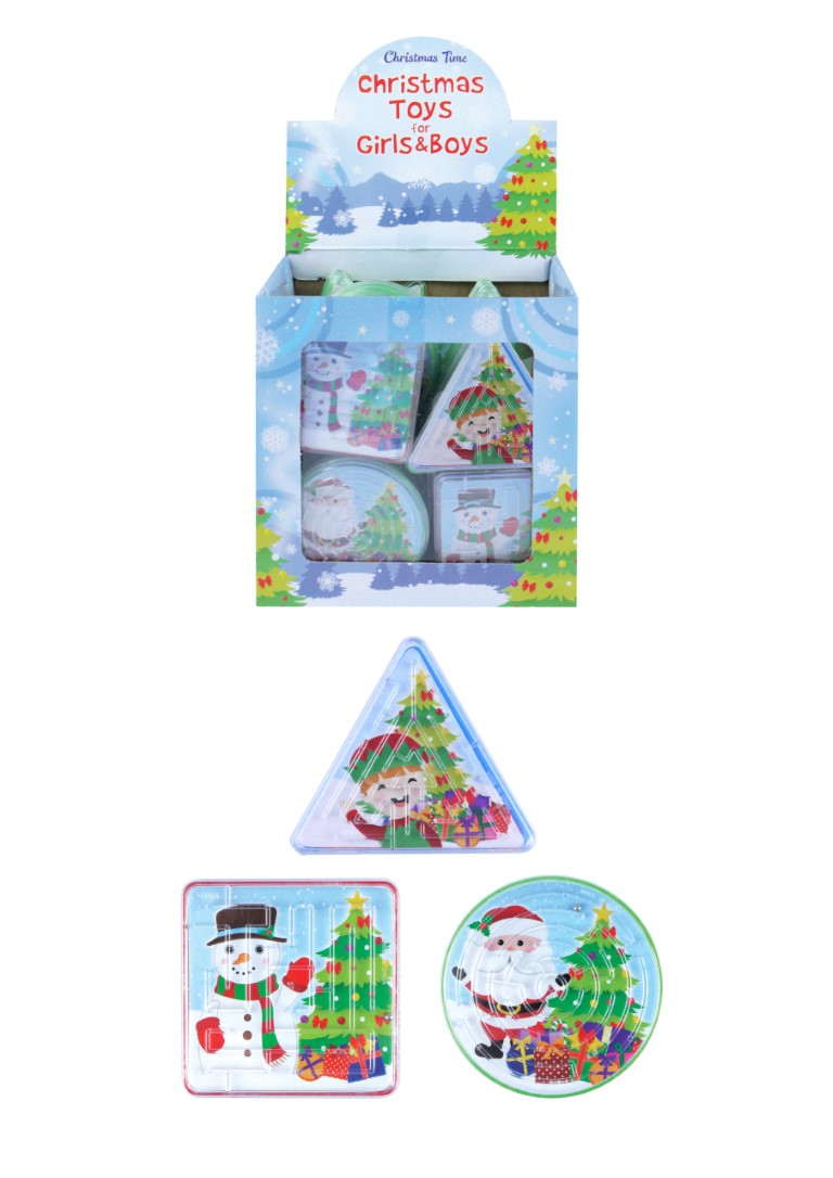 Buy Mini 6cm Christmas Puzzle Mazes x 96 ( 12p Each ) and wholesale Christmas Toys at Christmas Wholesaler Christmas Wholesale Seller