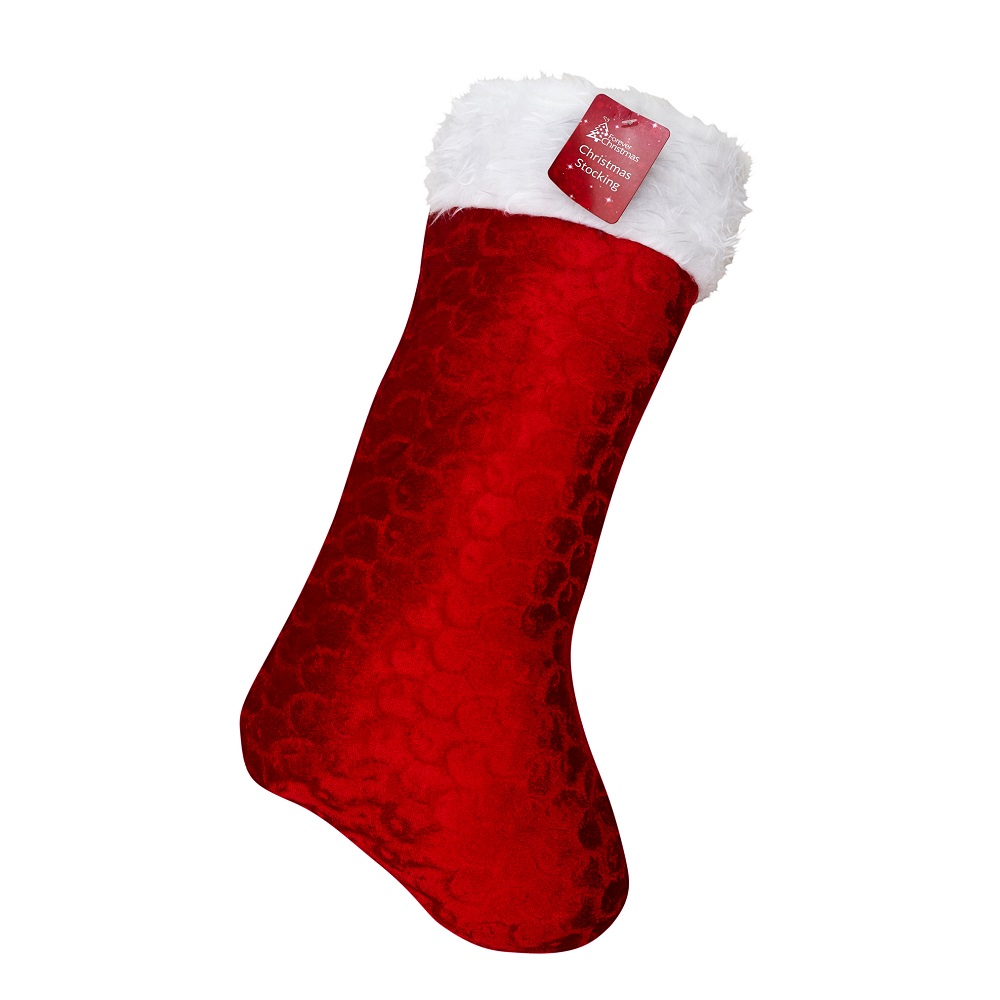 Buy Deluxe Christmas Velvet Stocking 50cm X 21cm and wholesale Christmas Stockings at Christmas Wholesaler Christmas Wholesale Seller