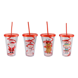 Christmas Cup & Twist Straw