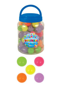 Buy Glow In The Dark 3.3cm x 5cm Bouncy Balls x 72 ( 20p Each ) and wholesale Party Bag Toys at Christmas Wholesaler Christmas Wholesale Seller
