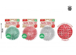 Buy Squeaky Glitter Rubber Ball Dog Toy and wholesale Christmas Pets at Christmas Wholesaler Christmas Wholesale Seller